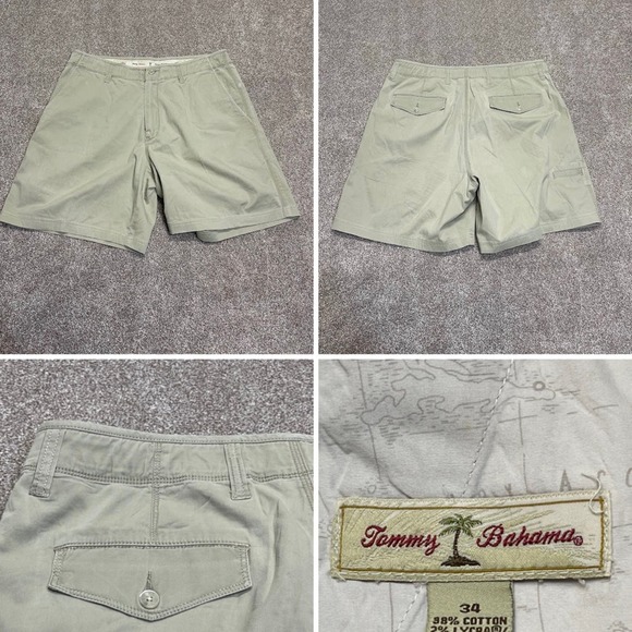 Tommy Bahamas mens chino shorts sz 34 summer shorts lightweight outdoor wear - Picture 1 of 12